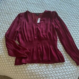 Banana Republic Burgundy Blouse